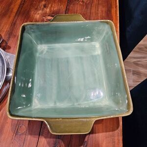 Oven proof ceramic casserole dish